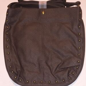 mark. Go With It Dark Brown Studded Shoulder Bag/Crossbody